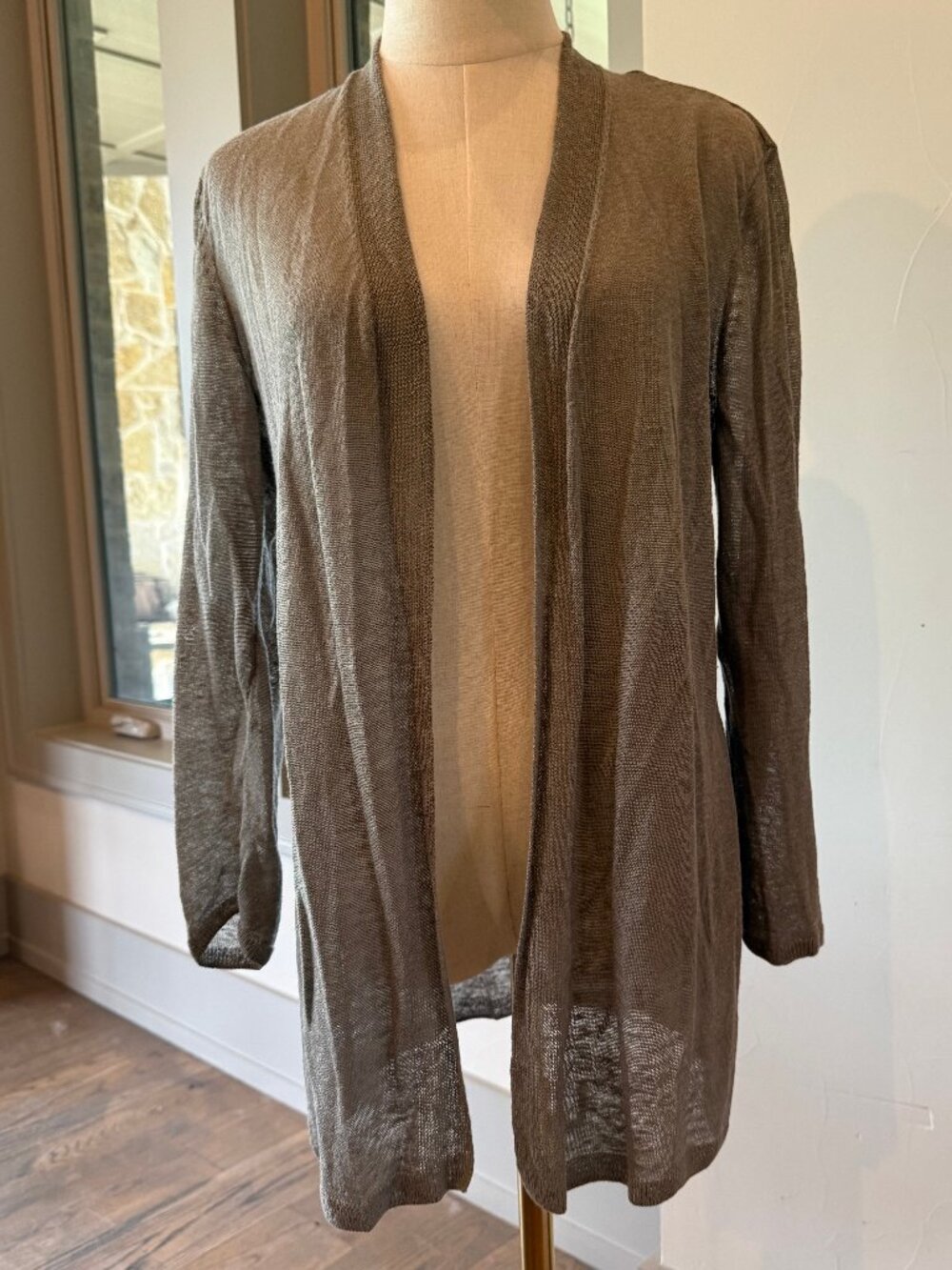 Nic+Zoe Gauzy Taupe Cardigan